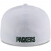 Men's Green Bay Packers New Era White Omaha 59FIFTY Fitted Hat 3155939